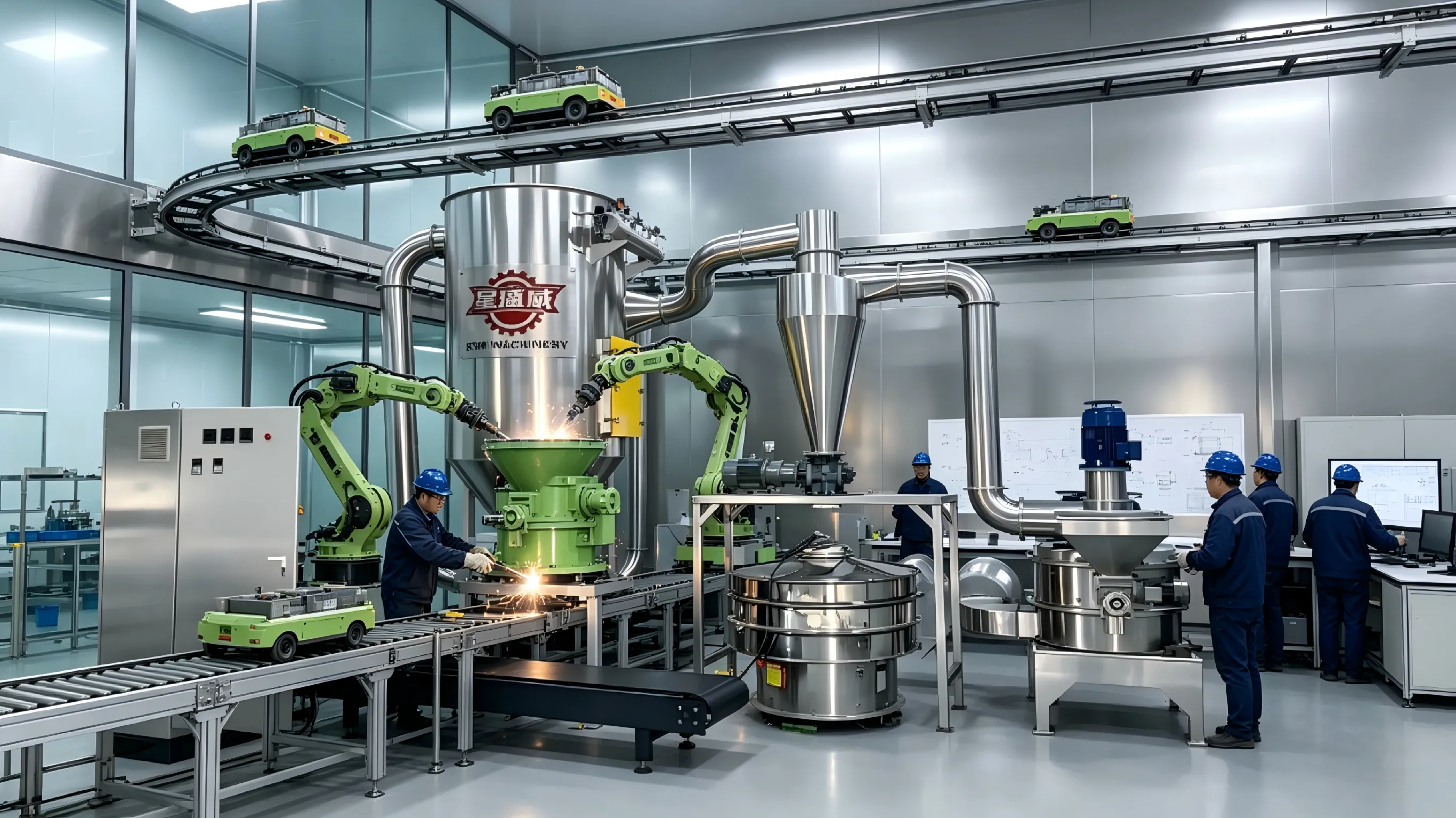Firma Xingshengwei zakończyła inteligentną transformację warsztatu, zwiększając moce produkcyjne energooszczędnych kruszarki ultradrobnej o 40%